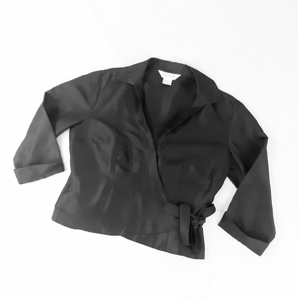 Vintage 100% silk ballerina wrap kimono top - Picture 2 of 4